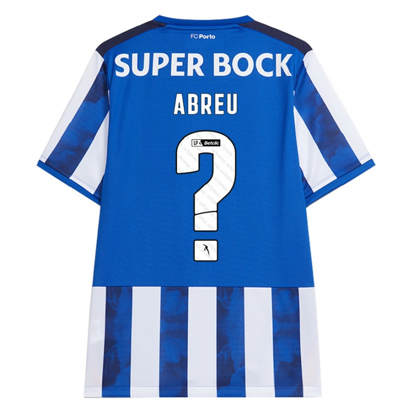 Danxen Kinderen João Abreu #0 Blauw Wit Thuisshirt Thuistenue 2024/25 T-Shirt
