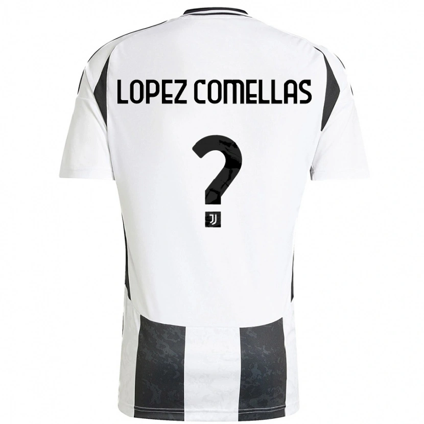 Danxen Kinderen Ivan Lopez Comellas #0 Wit Zwart Thuisshirt Thuistenue 2024/25 T-Shirt