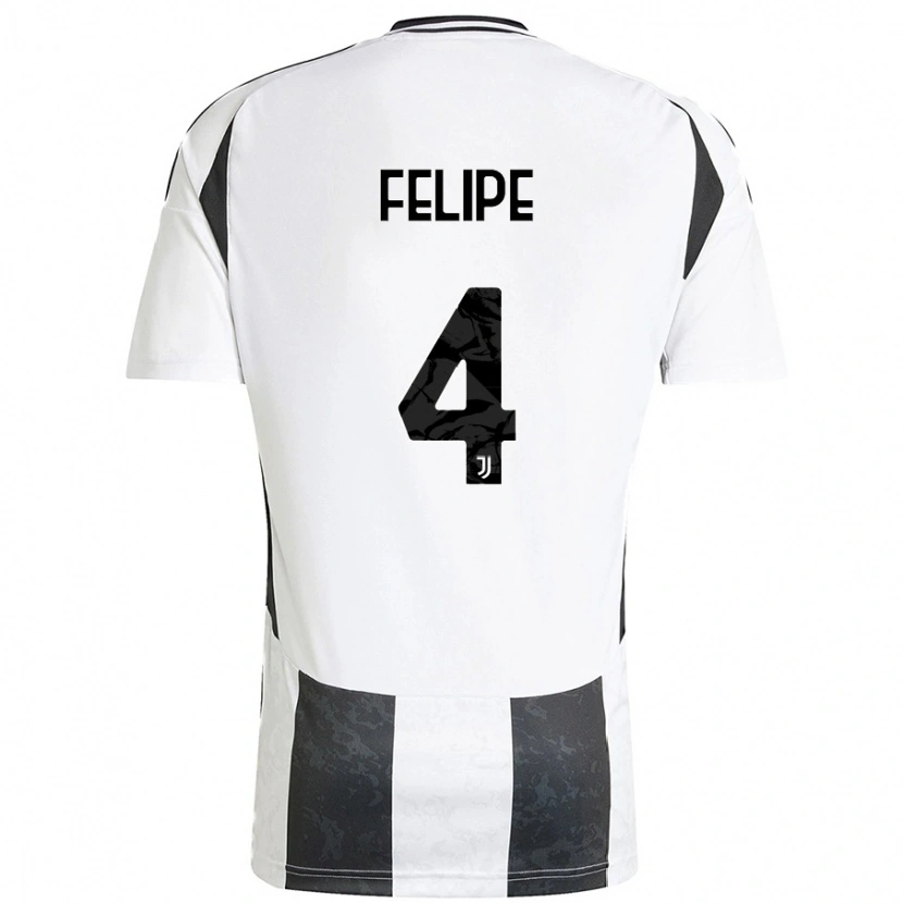 Danxen Kinderen Pedro Felipe #4 Wit Zwart Thuisshirt Thuistenue 2024/25 T-Shirt