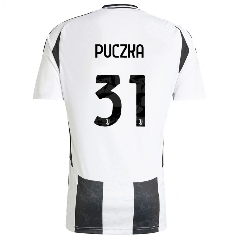 Danxen Kinderen David Puczka #31 Wit Zwart Thuisshirt Thuistenue 2024/25 T-Shirt