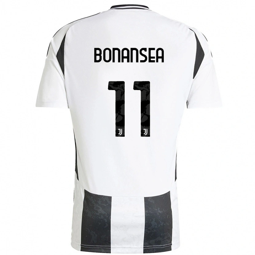 Danxen Kinderen Barbara Bonansea #11 Wit Zwart Thuisshirt Thuistenue 2024/25 T-Shirt