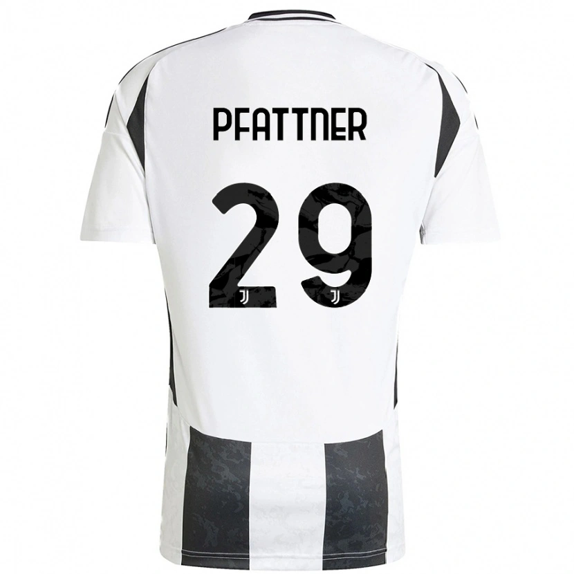 Danxen Kinderen Elisa Pfattner #29 Wit Zwart Thuisshirt Thuistenue 2024/25 T-Shirt