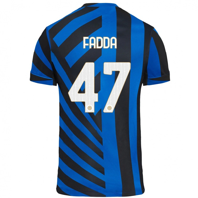 Danxen Kinderen Paola Fadda #47 Blauw Zwart Thuisshirt Thuistenue 2024/25 T-Shirt