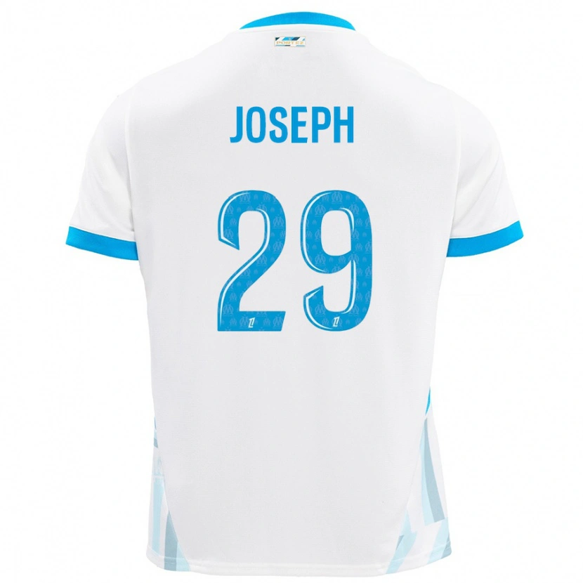 Danxen Kinderen Darlina Joseph #29 Wit Hemelsblauw Thuisshirt Thuistenue 2024/25 T-Shirt