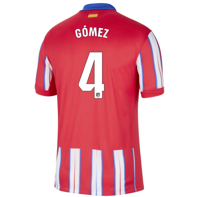 Danxen Kinderen Mariano Gómez #4 Rood Wit Blauw Thuisshirt Thuistenue 2024/25 T-Shirt