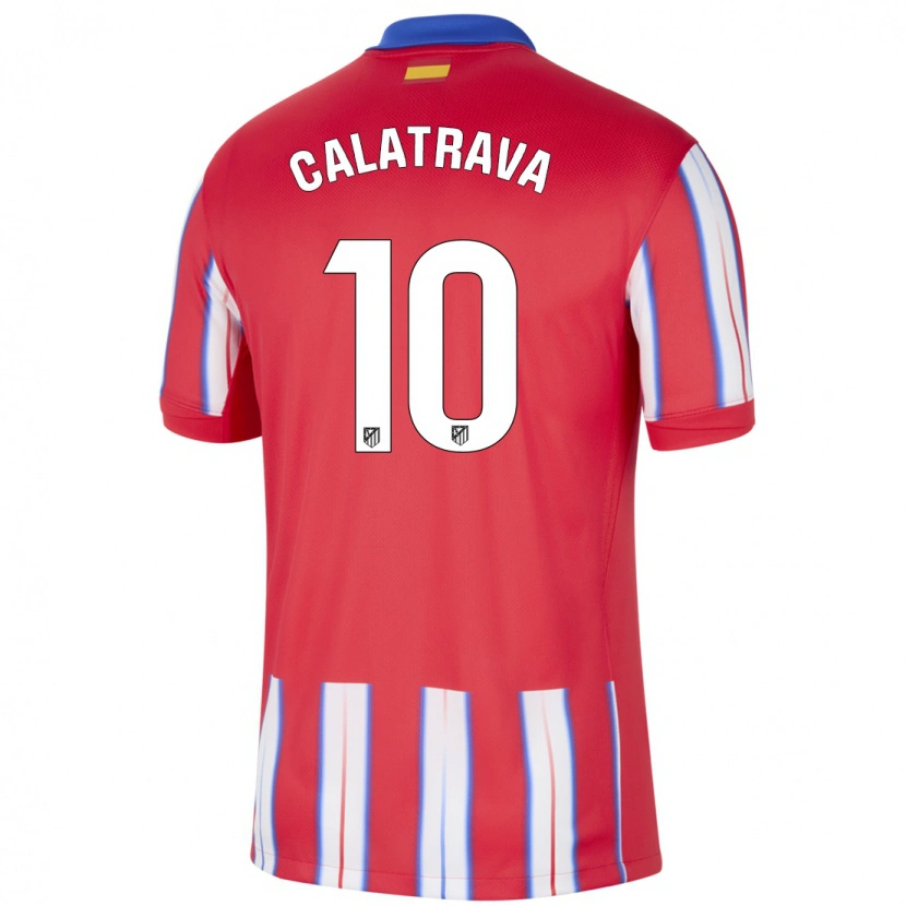 Danxen Kinderen Álex Calatrava #10 Rood Wit Blauw Thuisshirt Thuistenue 2024/25 T-Shirt
