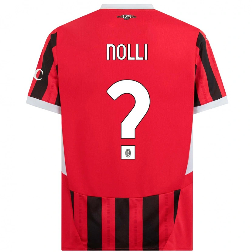 Danxen Kinderen Luca Nolli #0 Rood Zwart Thuisshirt Thuistenue 2024/25 T-Shirt