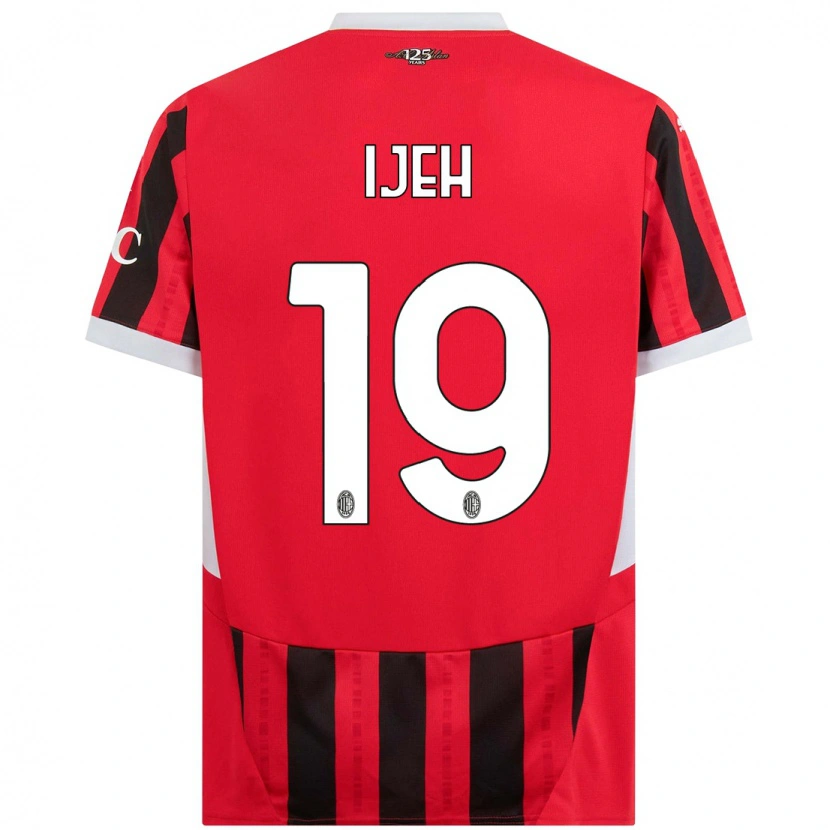 Danxen Kinderen Evelyn Ijeh #19 Rood Zwart Thuisshirt Thuistenue 2024/25 T-Shirt