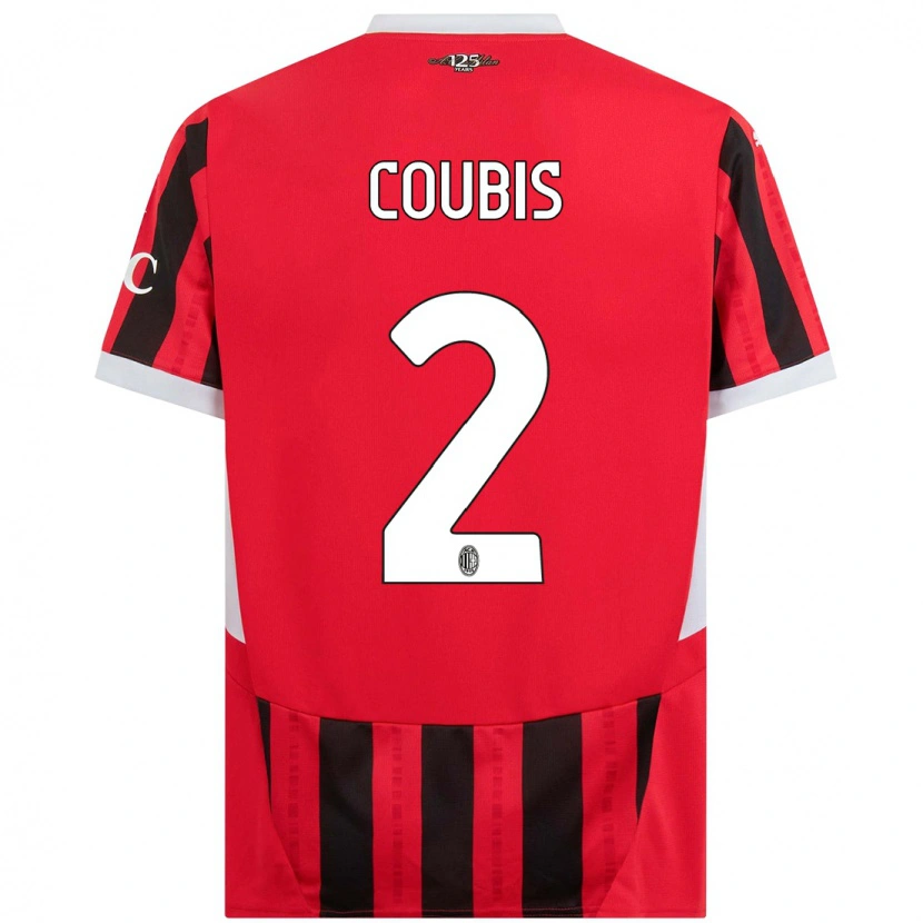 Danxen Kinderen Andrei Coubis #2 Rood Zwart Thuisshirt Thuistenue 2024/25 T-Shirt