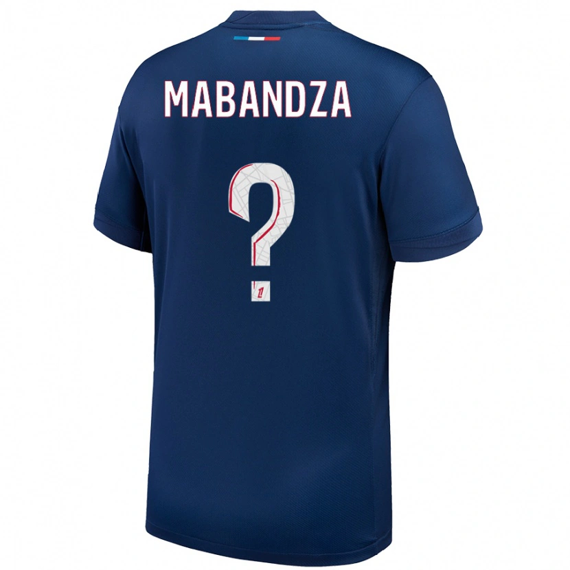 Danxen Kinderen Emeryc Mabandza Batantou #0 Marineblauw Wit Thuisshirt Thuistenue 2024/25 T-Shirt