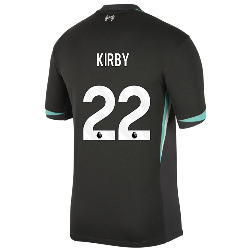 Danxen Kinderen Faye Kirby #22 Zwart Antraciet Wit Uitshirt Uittenue 2024/25 T-Shirt