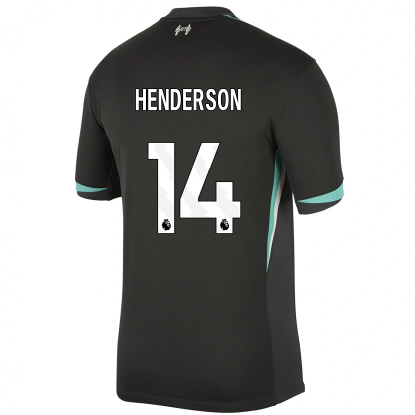 Danxen Kinderen Henderson #14 Zwart Antraciet Wit Uitshirt Uittenue 2024/25 T-Shirt
