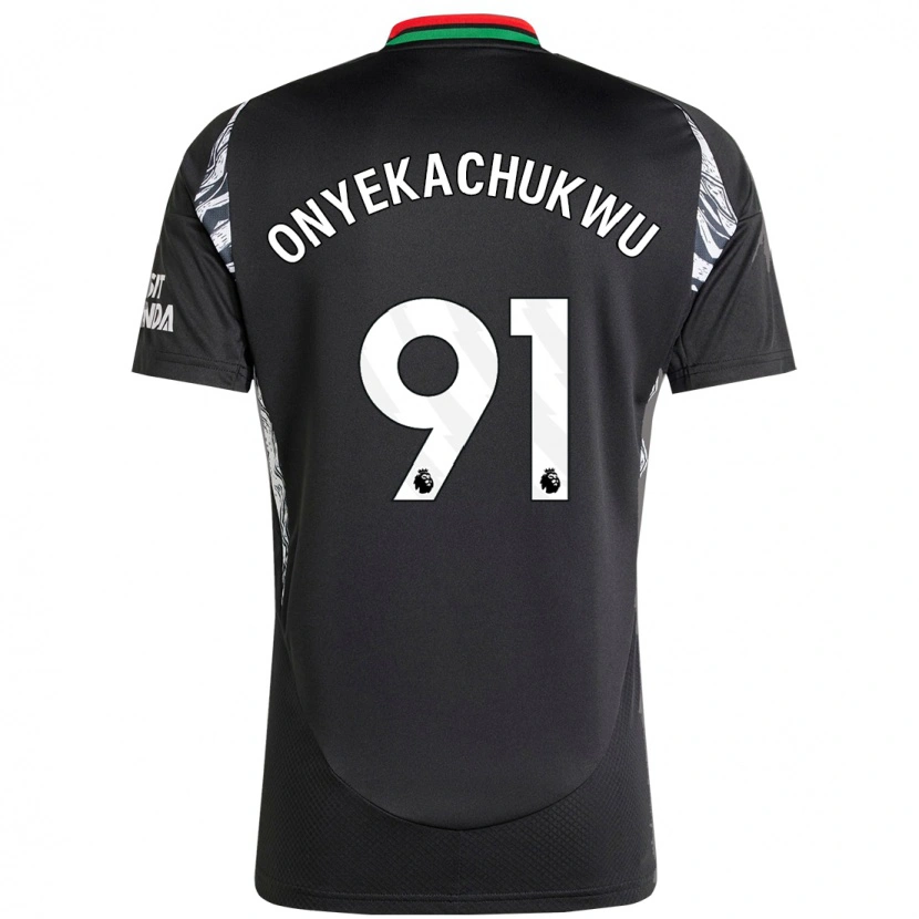 Danxen Kinderen Samuel Onyekachukwu #91 Zwart Uitshirt Uittenue 2024/25 T-Shirt