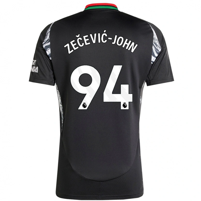 Danxen Kinderen Louis Zečević-John #94 Zwart Uitshirt Uittenue 2024/25 T-Shirt