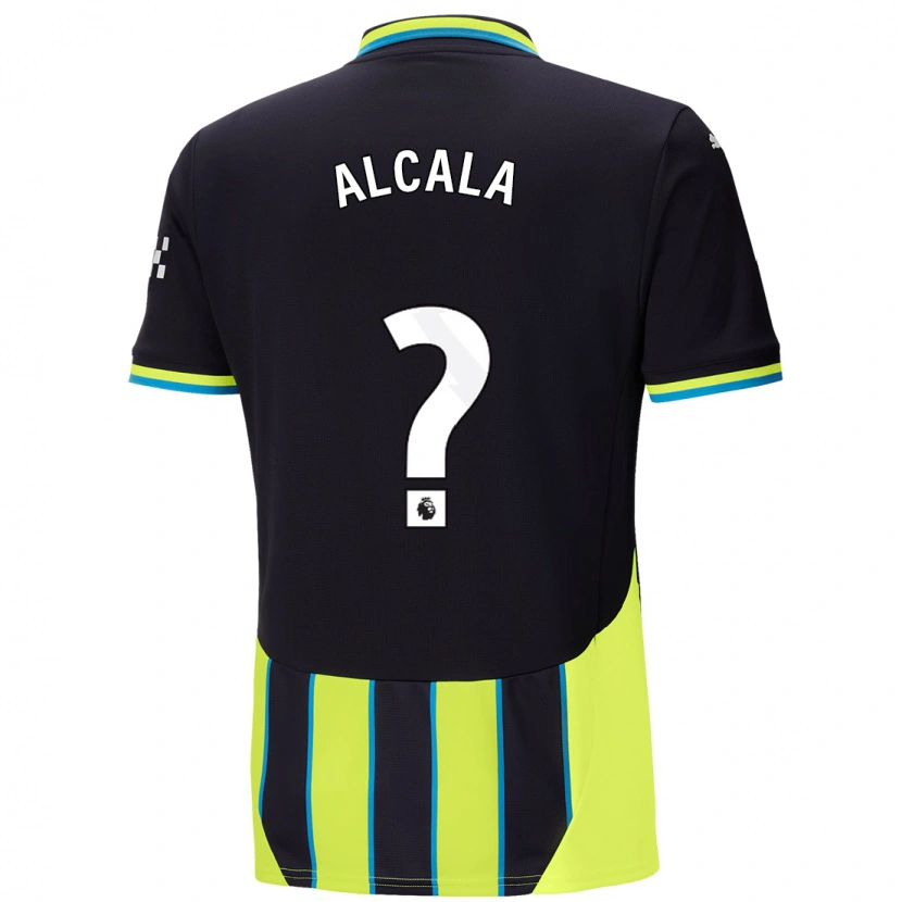Danxen Kinderen Álex Alcalá #0 Blauw Geel Uitshirt Uittenue 2024/25 T-Shirt