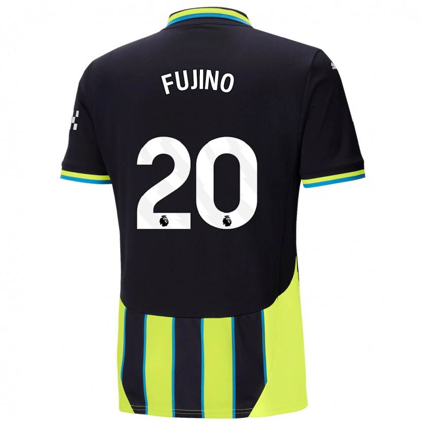 Danxen Kinderen Aoba Fujino #20 Blauw Geel Uitshirt Uittenue 2024/25 T-Shirt