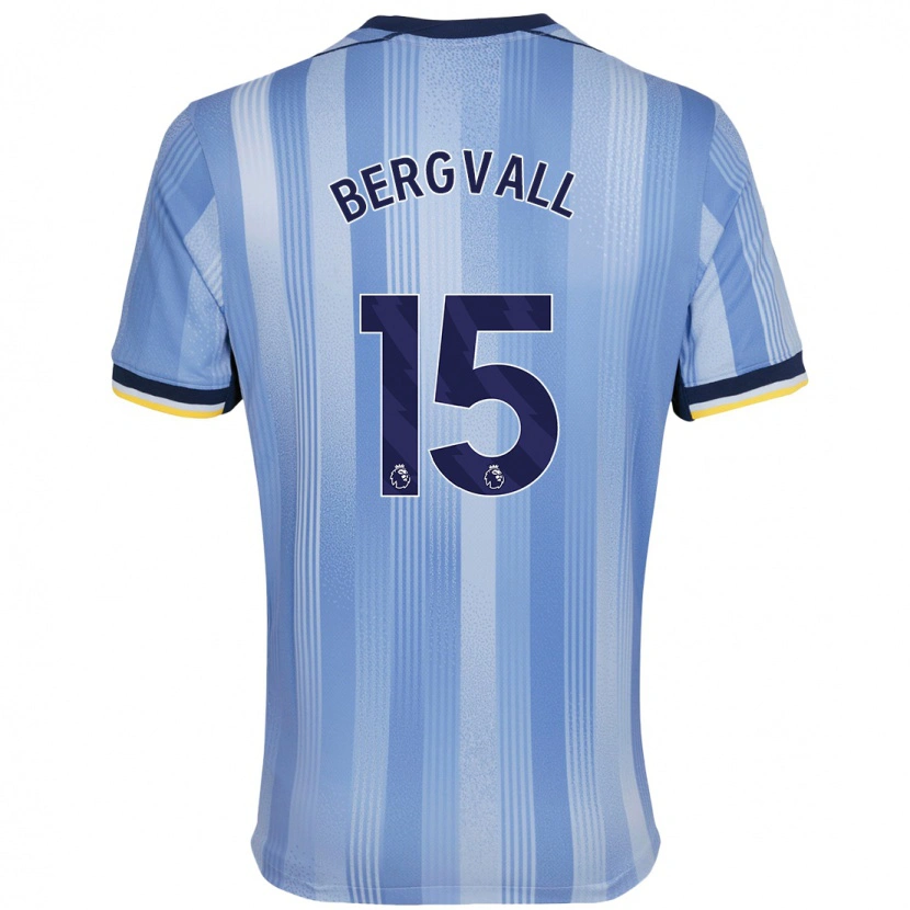 Danxen Kinderen Lucas Bergvall #15 Lichtblauw Uitshirt Uittenue 2024/25 T-Shirt