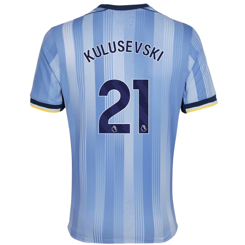 Danxen Kinderen Dejan Kulusevski #21 Lichtblauw Uitshirt Uittenue 2024/25 T-Shirt