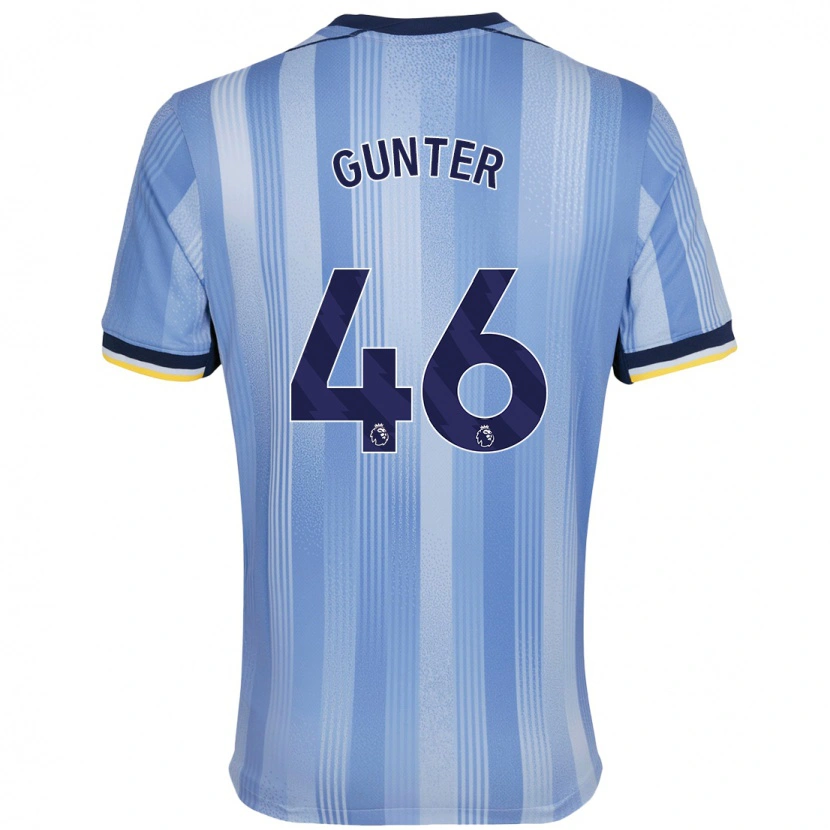 Danxen Kinderen Luca Gunter #46 Lichtblauw Uitshirt Uittenue 2024/25 T-Shirt
