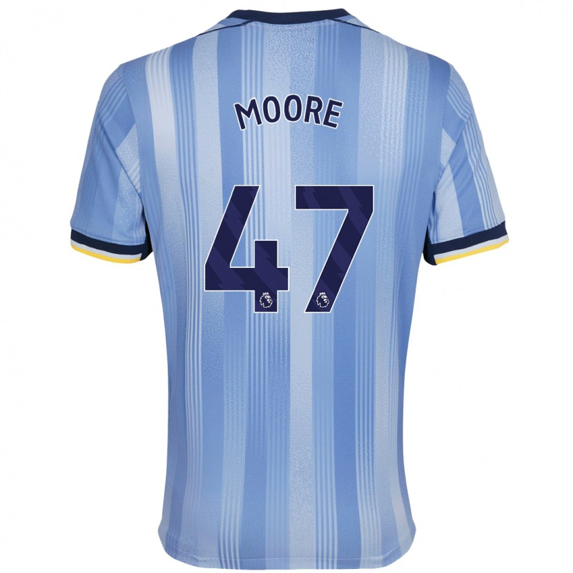 Danxen Kinderen Mikey Moore #47 Lichtblauw Uitshirt Uittenue 2024/25 T-Shirt