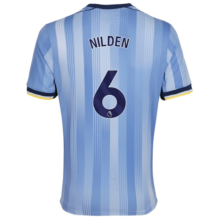Danxen Kinderen Amanda Nildén #6 Lichtblauw Uitshirt Uittenue 2024/25 T-Shirt