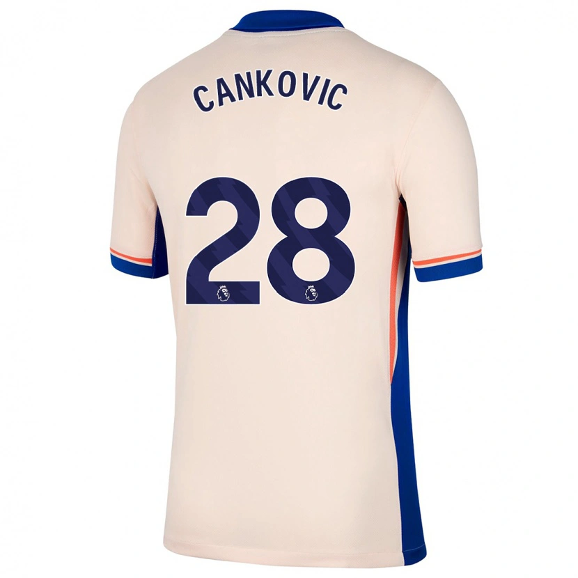 Danxen Kinderen Jelena Čanković #28 Lichtbeige Uitshirt Uittenue 2024/25 T-Shirt