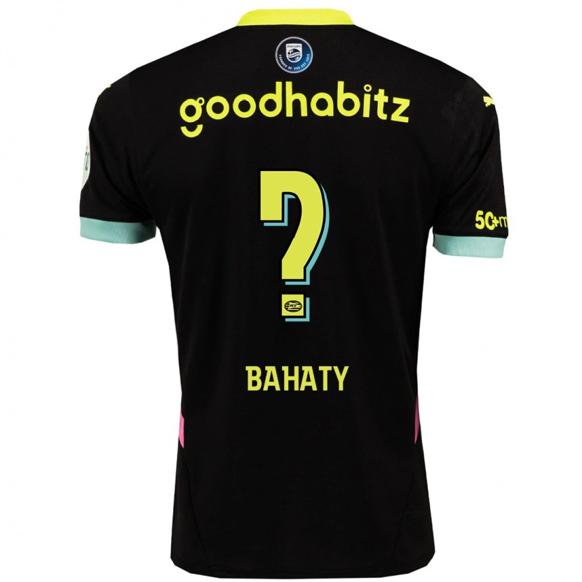 Danxen Kinderen Manuel Bahaty #0 Zwart Geel Uitshirt Uittenue 2024/25 T-Shirt