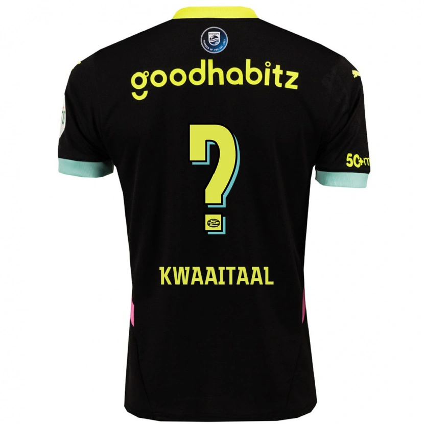 Danxen Kinderen Julian Kwaaitaal #0 Zwart Geel Uitshirt Uittenue 2024/25 T-Shirt
