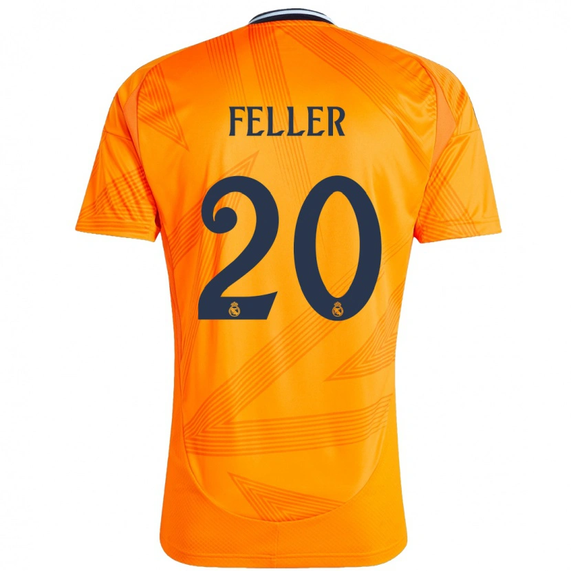 Danxen Kinderen Naomie Feller #20 Oranje Uitshirt Uittenue 2024/25 T-Shirt