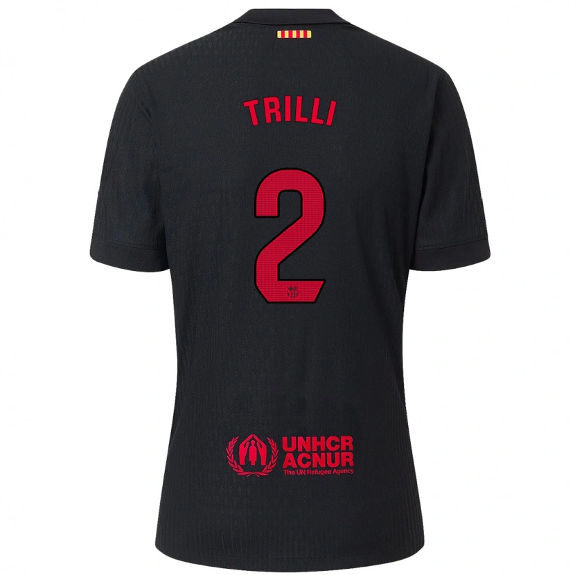 Danxen Kinderen Trilli #2 Zwart Rood Uitshirt Uittenue 2024/25 T-Shirt