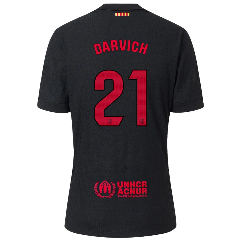 Danxen Kinderen Noah Darvich #21 Zwart Rood Uitshirt Uittenue 2024/25 T-Shirt