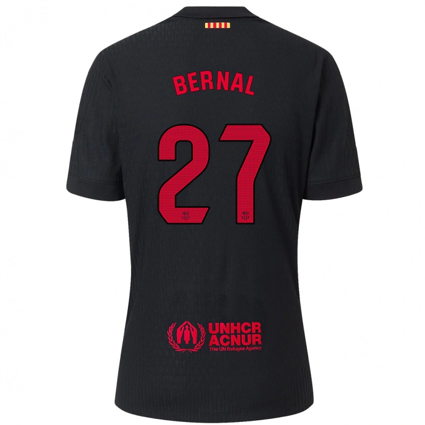 Danxen Kinderen Marc Bernal #27 Zwart Rood Uitshirt Uittenue 2024/25 T-Shirt