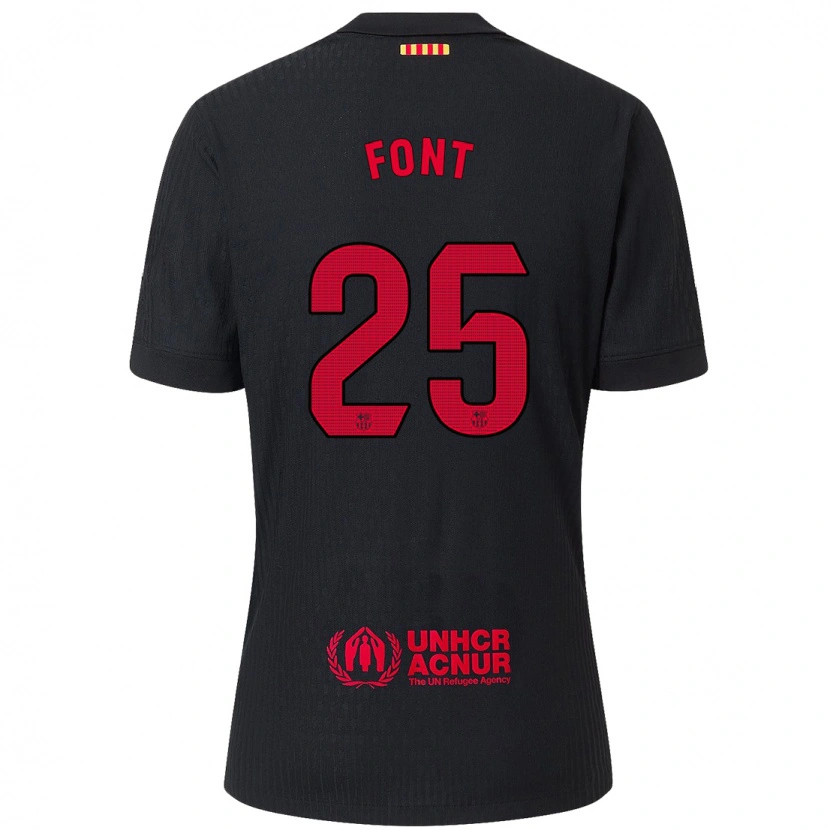 Danxen Kinderen Gemma Font #25 Zwart Rood Uitshirt Uittenue 2024/25 T-Shirt