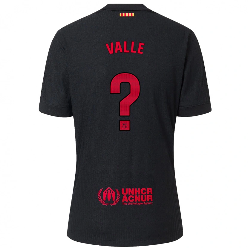 Danxen Kinderen Alex Valle #0 Zwart Rood Uitshirt Uittenue 2024/25 T-Shirt