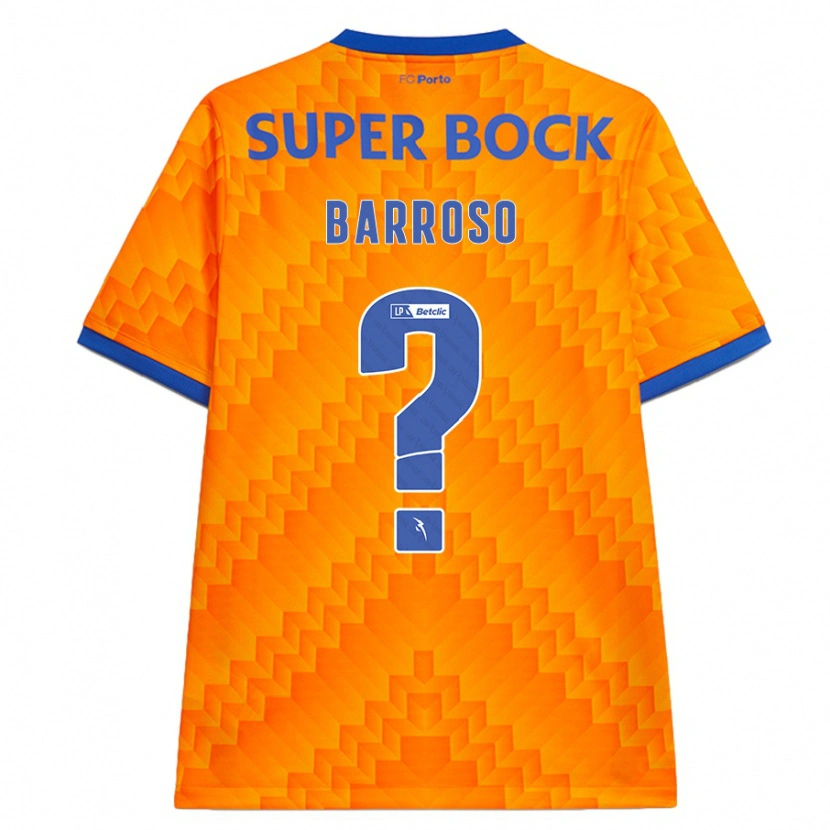 Danxen Kinderen Francisco Barroso #0 Oranje Uitshirt Uittenue 2024/25 T-Shirt