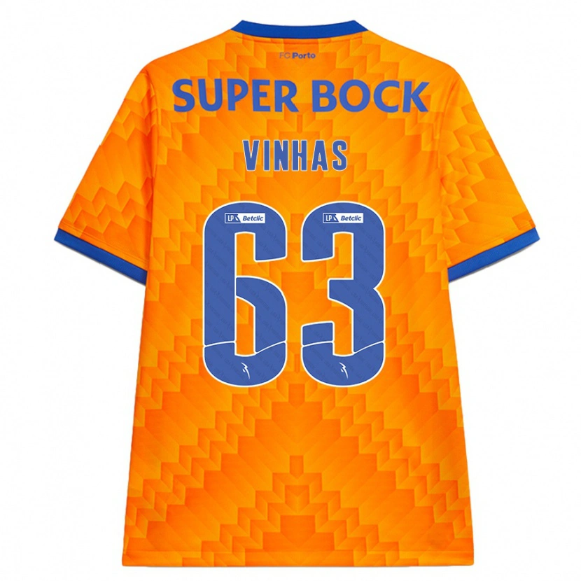 Danxen Kinderen David Vinhas #63 Oranje Uitshirt Uittenue 2024/25 T-Shirt
