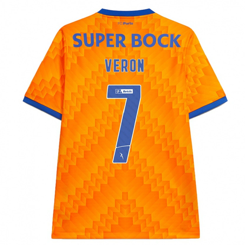 Danxen Kinderen Gabriel Veron #7 Oranje Uitshirt Uittenue 2024/25 T-Shirt