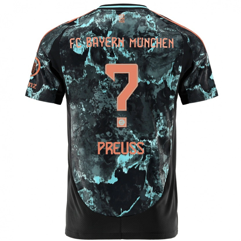 Danxen Kinderen Jona Preuß #0 Zwart Uitshirt Uittenue 2024/25 T-Shirt