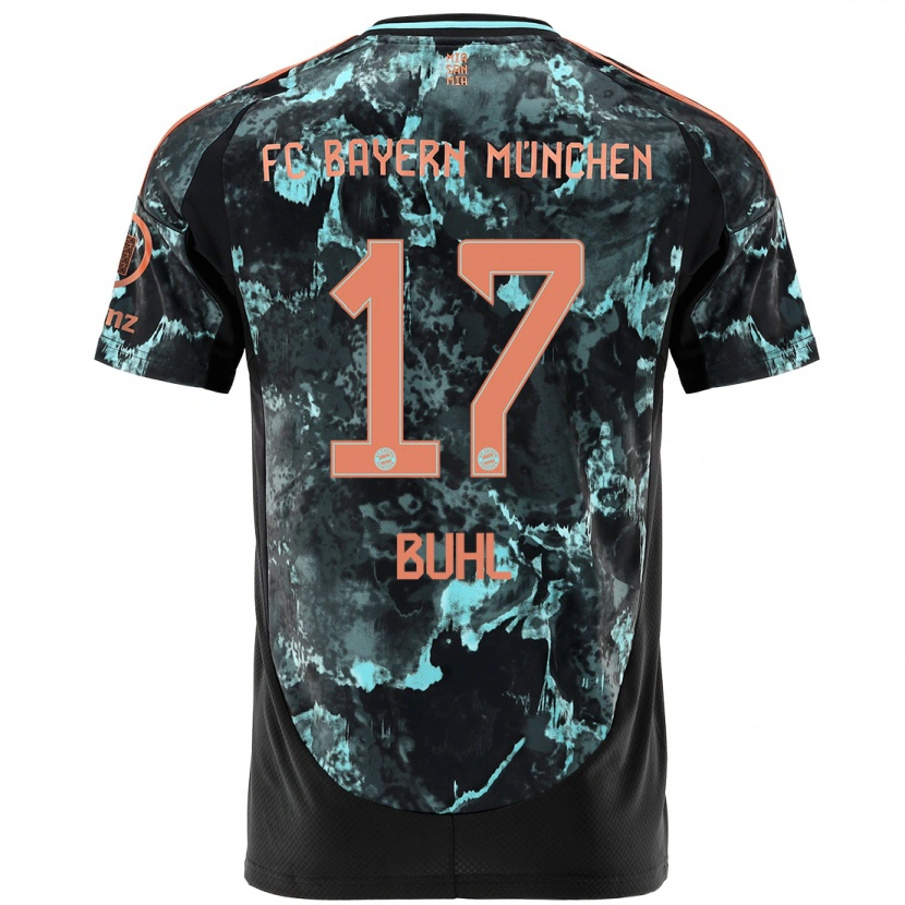 Danxen Kinderen Klara Bühl #17 Zwart Uitshirt Uittenue 2024/25 T-Shirt