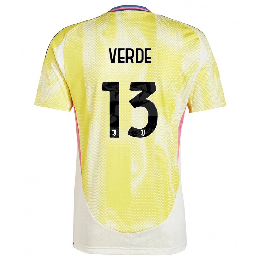 Danxen Kinderen Francesco Verde #13 Zonnig Geel Uitshirt Uittenue 2024/25 T-Shirt