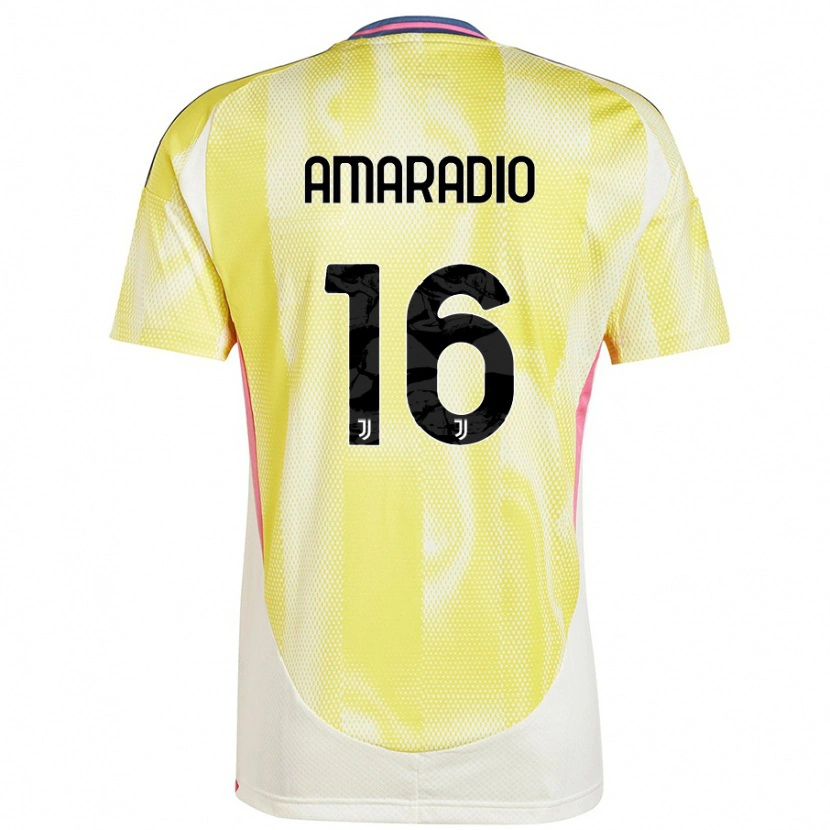 Danxen Kinderen Luca Amaradio #16 Zonnig Geel Uitshirt Uittenue 2024/25 T-Shirt