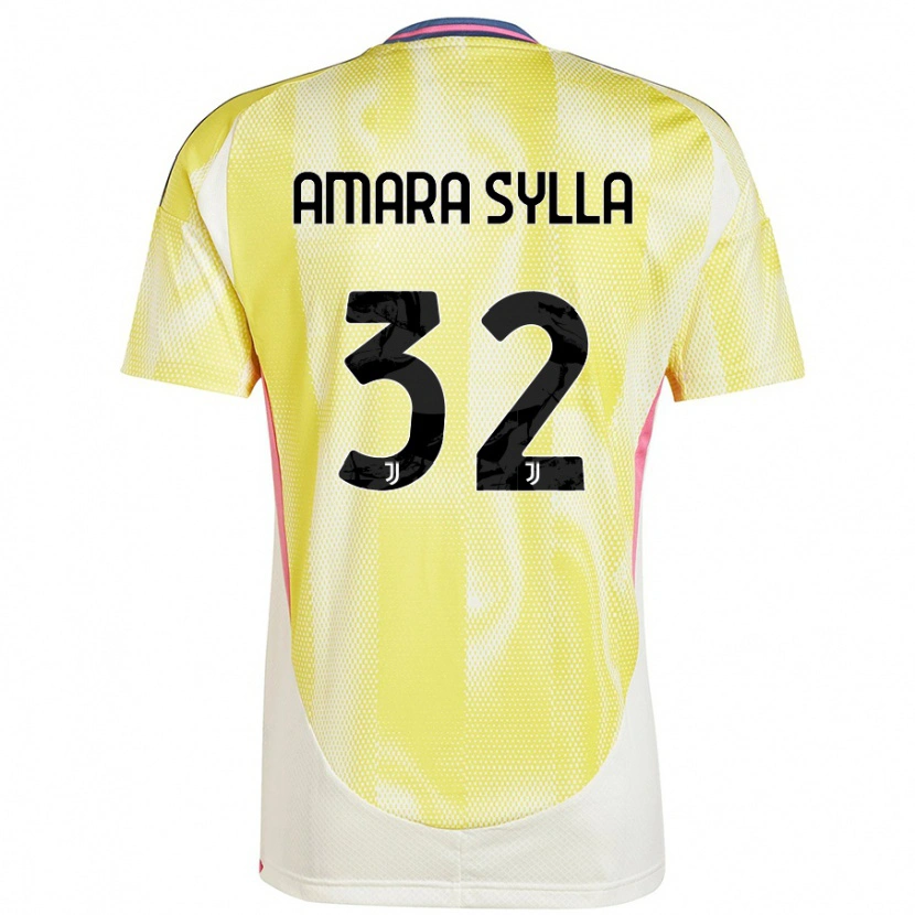 Danxen Kinderen Idris Amara Sylla #32 Zonnig Geel Uitshirt Uittenue 2024/25 T-Shirt