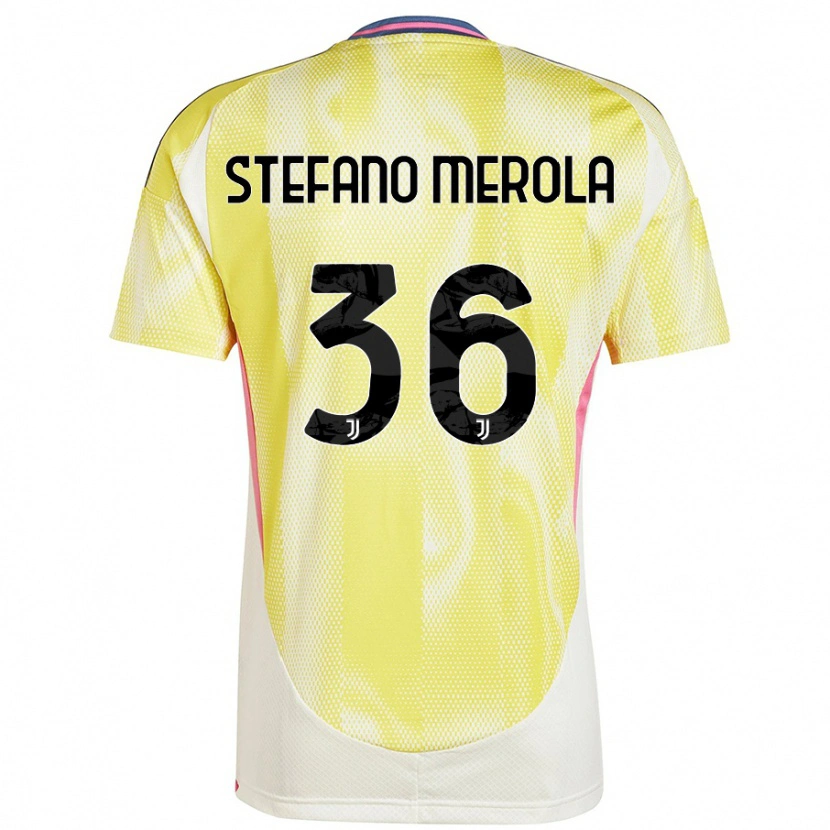 Danxen Kinderen Antonio Stefano Merola #36 Zonnig Geel Uitshirt Uittenue 2024/25 T-Shirt