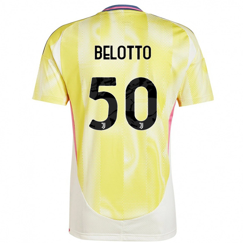 Danxen Kinderen Soledad Belotto #50 Zonnig Geel Uitshirt Uittenue 2024/25 T-Shirt