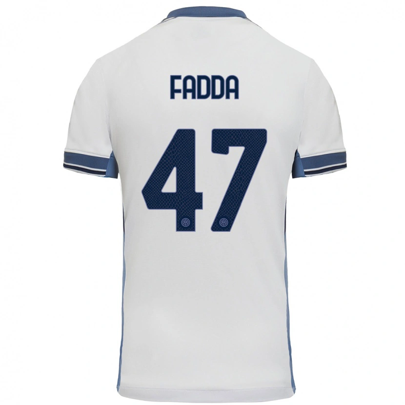 Danxen Kinderen Paola Fadda #47 Wit Grijs Uitshirt Uittenue 2024/25 T-Shirt