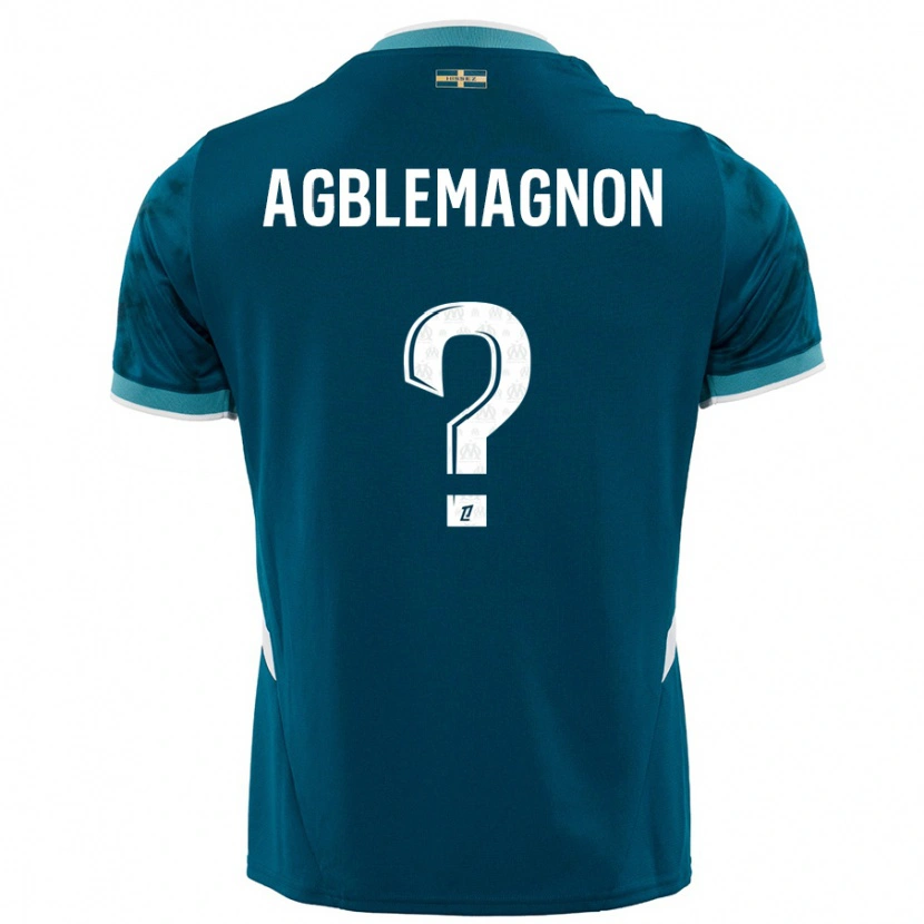 Danxen Kinderen Jordan Agblemagnon #0 Turkoois Blauw Uitshirt Uittenue 2024/25 T-Shirt