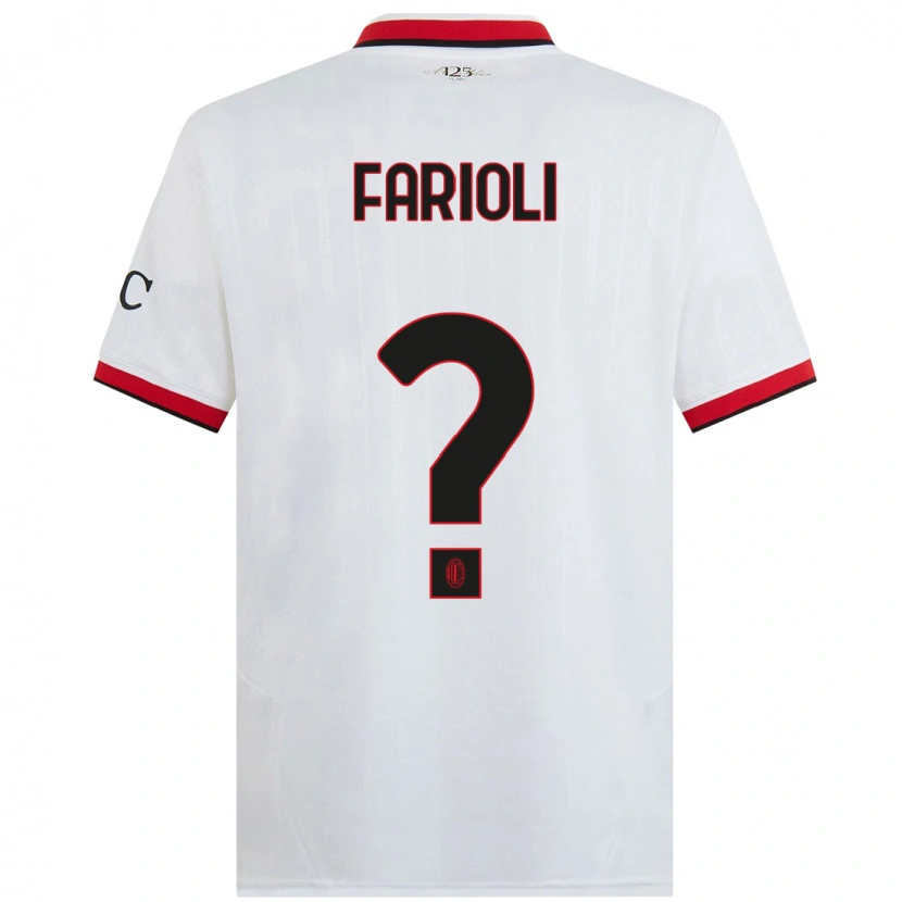 Danxen Kinderen Simone Farioli #0 Wit Zwart Rood Uitshirt Uittenue 2024/25 T-Shirt