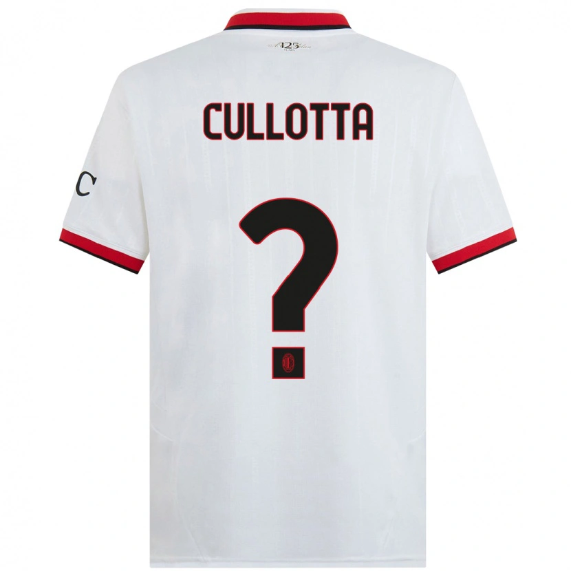 Danxen Kinderen Andrea Cullotta #0 Wit Zwart Rood Uitshirt Uittenue 2024/25 T-Shirt