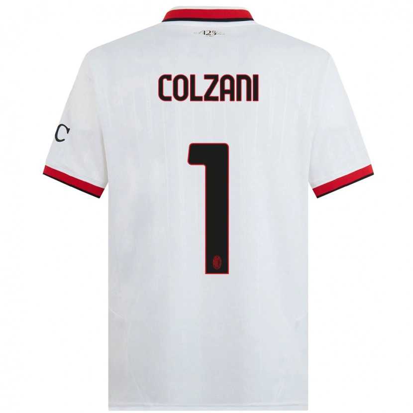 Danxen Kinderen Edoardo Colzani #1 Wit Zwart Rood Uitshirt Uittenue 2024/25 T-Shirt