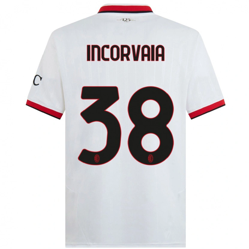 Danxen Kinderen Giovanni Incorvaia #38 Wit Zwart Rood Uitshirt Uittenue 2024/25 T-Shirt